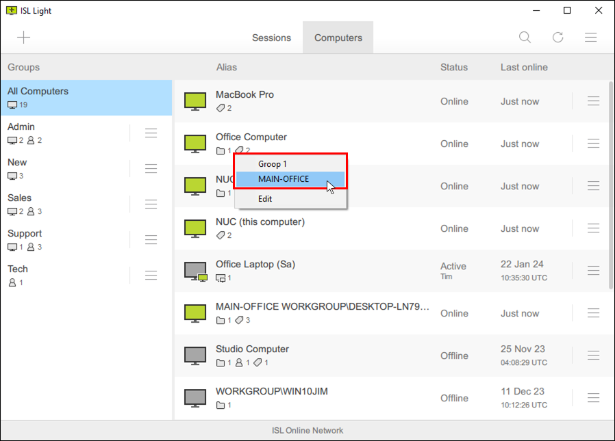 Marcadores do Computador