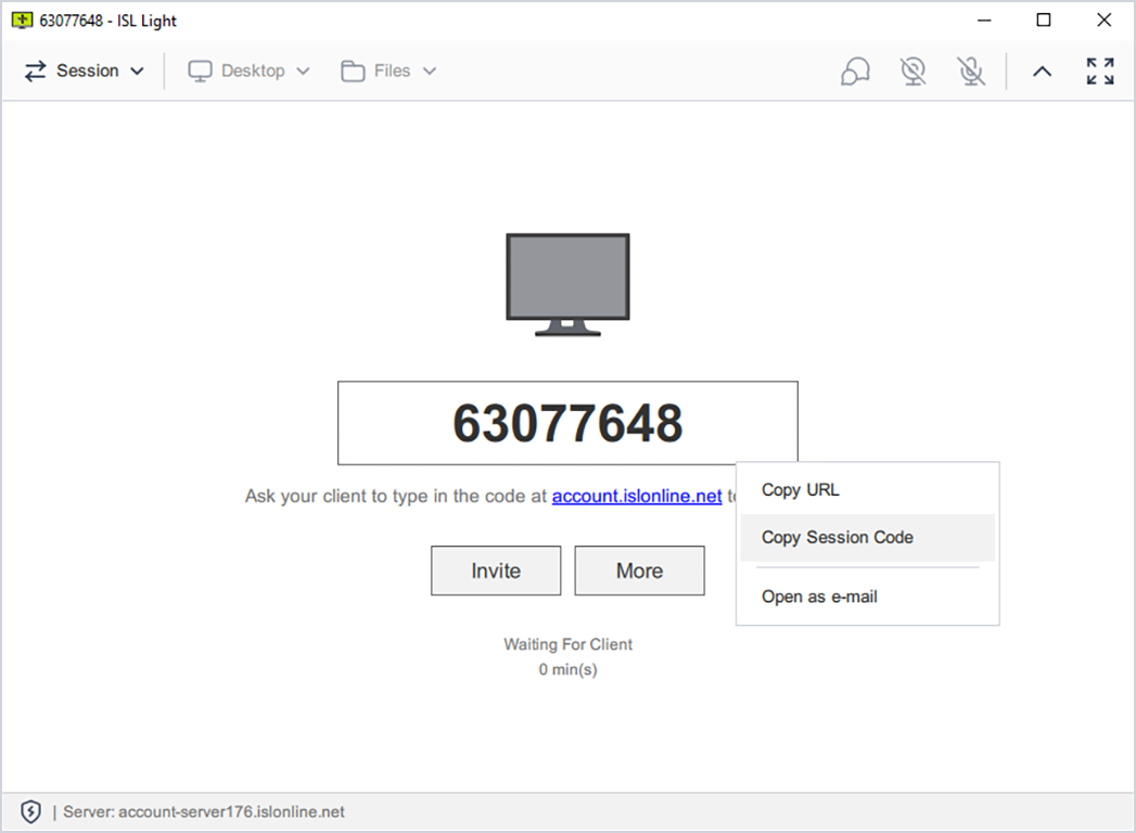 Connectez-vous avec un code