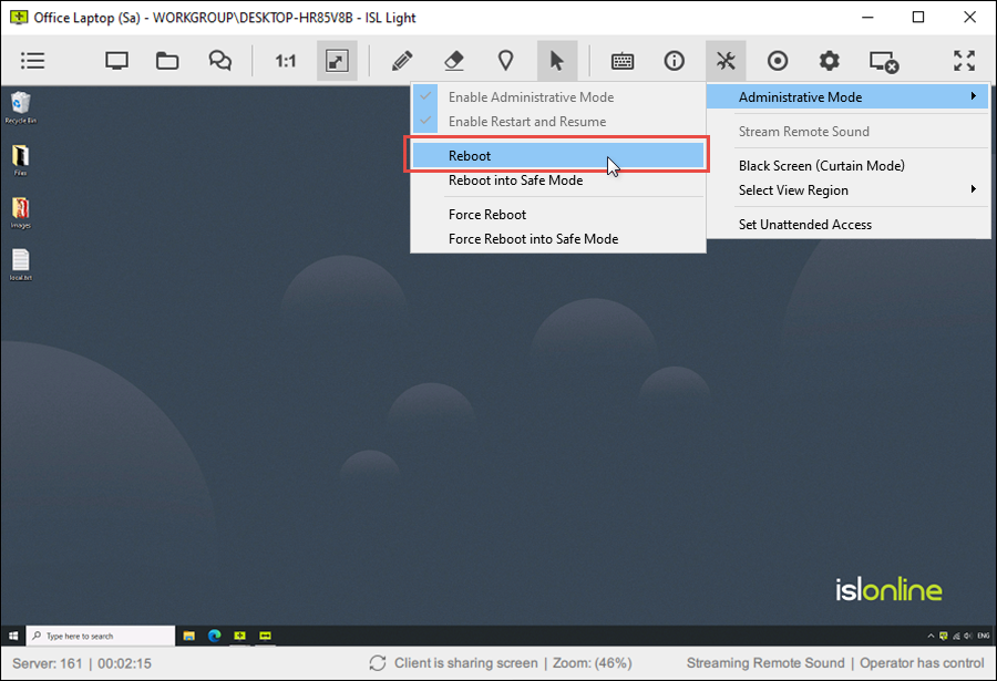 Restart and Resume Options