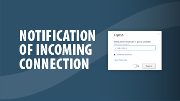 Afficher une notification de connexion entrante